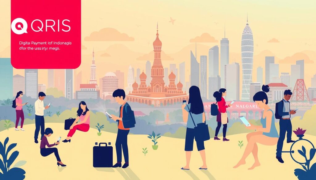 Ilustrasi masa depan pembayaran digital dengan QRIS Tap di Indonesia Ilustrasi masa depan pembayaran digital dengan QRIS Tap di Indonesia