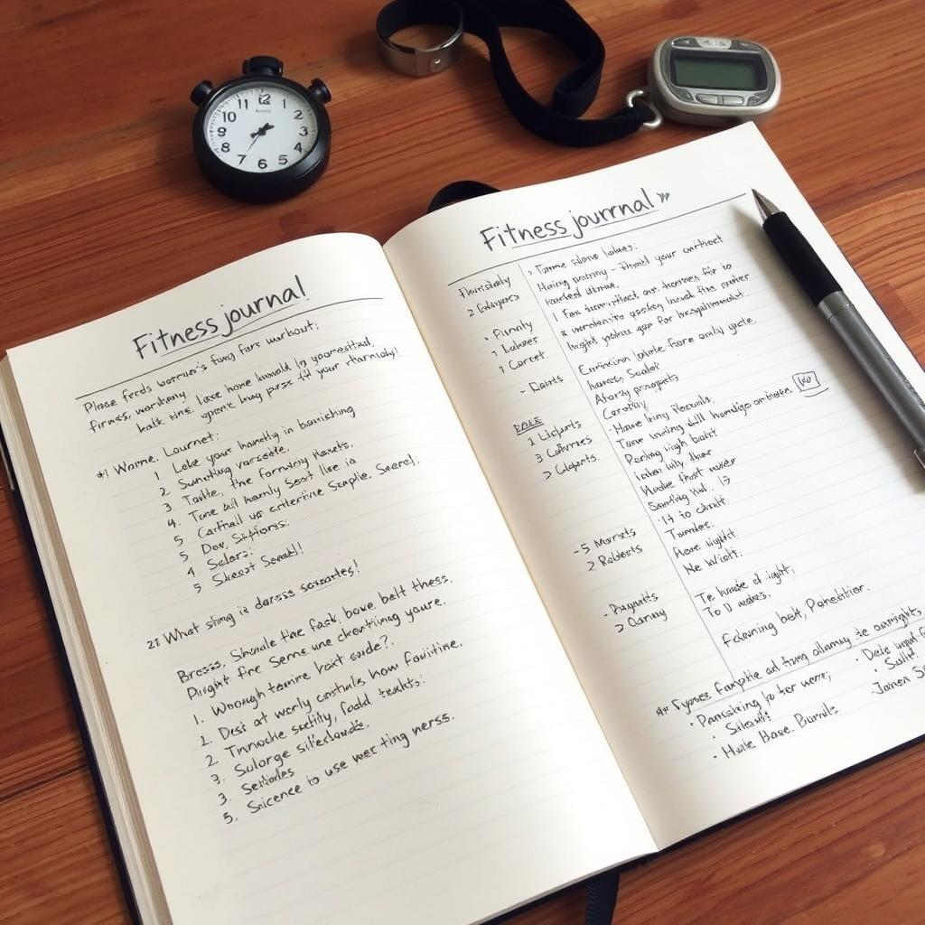 Jurnal fitness untuk mencatat rencana dan kemajuan latihan