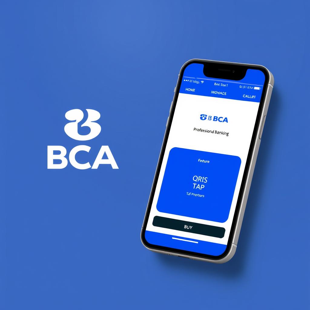 Logo aplikasi BCA Mobile yang mendukung QRIS Tap Logo aplikasi BCA Mobile yang mendukung QRIS Tap