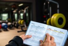 Seseorang sedang merencanakan jadwal latihan mingguan yang seimbang dan terukur