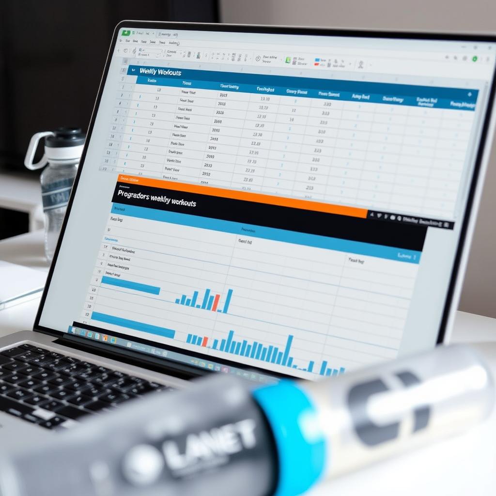 Template spreadsheet untuk melacak rencana latihan mingguan